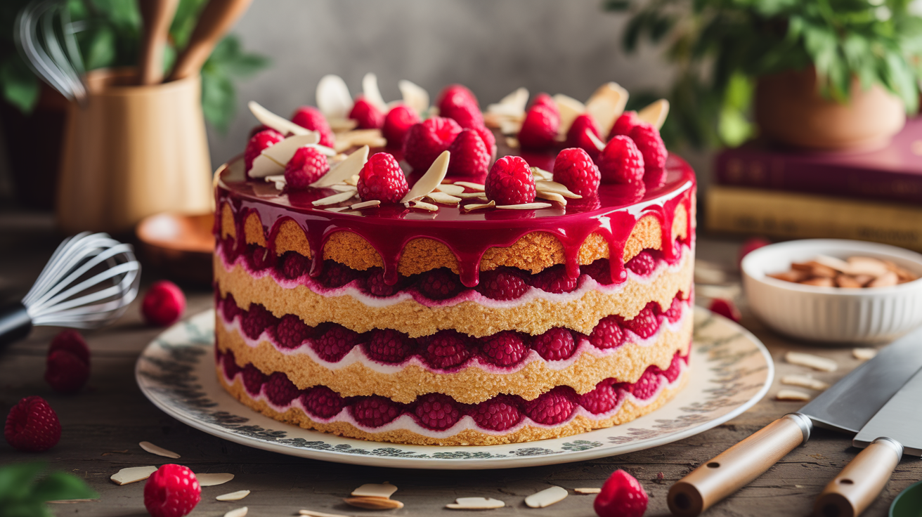 discover the step-by-step guide to creating a mouthwatering almond and raspberry cake that is perfect for any occasion. this delightful dessert combines the nutty flavor of almonds with the tart sweetness of raspberries, ensuring a treat that will impress your friends and family. ideal for baking enthusiasts and beginners alike!