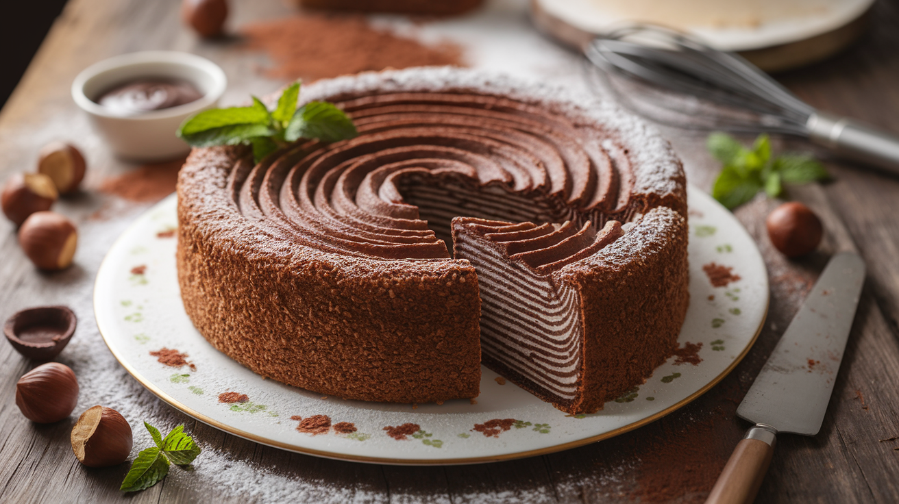 discover the secrets to crafting a mouthwatering chocolate-hazelnut roulé cake that’s perfect for any occasion. this easy-to-follow guide will help you impress your guests with a rich, chocolatey dessert filled with creamy hazelnut goodness.