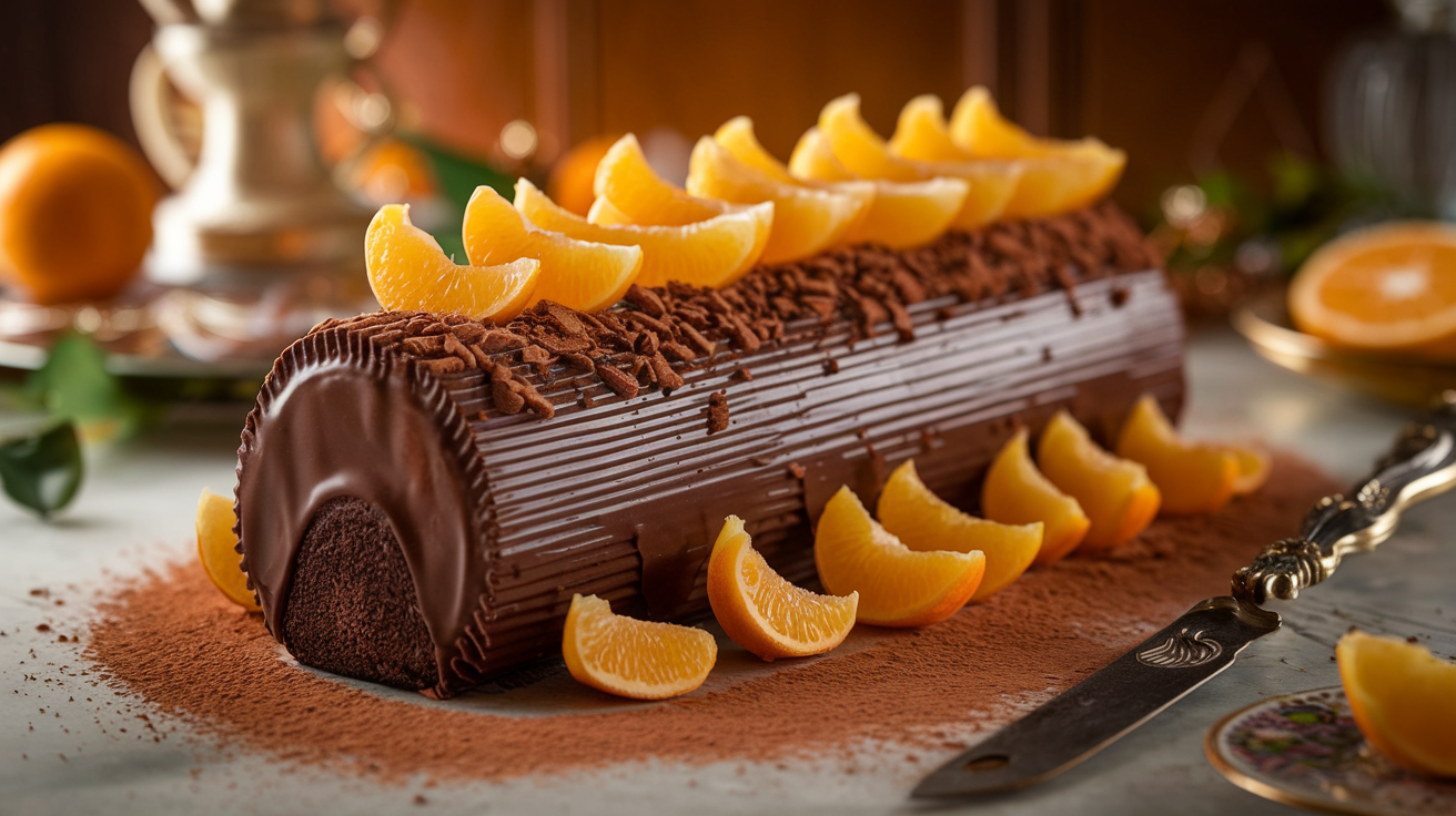 discover the perfect blend of rich chocolate and refreshing mandarin in our chocolate-mandarin log recipe. indulge your taste buds with this delightful dessert that combines luscious flavors and stunning presentation, perfect for any celebration or gathering.