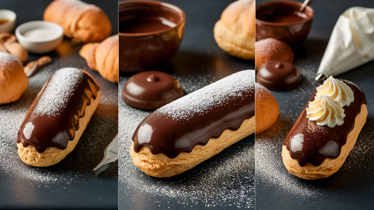 Indulge in the rich flavor of chocolate éclairs : a classic French recipe